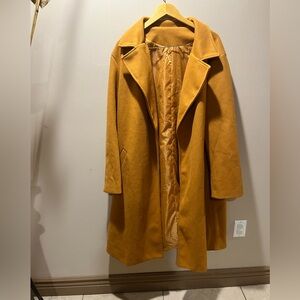 Curvzy Coat mustard color